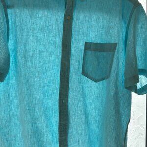 Nautica Short Sleeve Linen Shirt XL